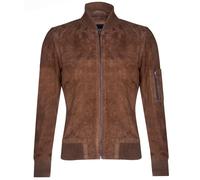 Suede Trucker Shirt Denim Leather Jacket Infinity Leather Tan L