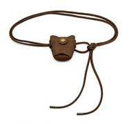 Suede Waist Belt, Tie Waist Pouch, Caramel | Snap Button Pocket, Versatile Belt, Personal Item Storage, For Comfort Seekers