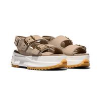 Suede Wedge Sandals beige