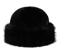 Suede Windproof Bucket Hat Thick Fleece Lined | Faux rabbit exterior, ultra-soft plush texture, anti-shedding quality, winter fashion, cozy feel