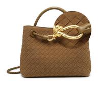 Suede Woven Tote Bag for Women PU Leather Hobo Bags Top Handle Tote Handbag Casual Crossbody Purse Shoulder Satchel Bag(Green)