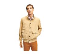 Sueded Leather Jacket - male - Brooks Brothers - Leather Jackets - Beige - M - Jackets M