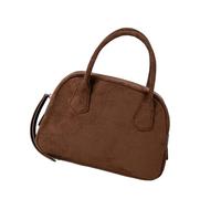 Suedes Bowling Crossbody Bag For Women Girls Korean Styles Handbag Elegant Shoulder With And Adjustable Strap Office Commuters Large Capacity