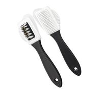 Suedes Shoe Cleaner Brush 4-Way Cleaning & Refreshing For Suedes Leather Products With Brass & Nylon Bristles 1 Brush Shoe Cleaner