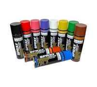 SÜDOR 10 x 200 ml Aerosol Spray Can for Graffiti & Deco - For Wood, Stone, Wall, Metal: Black, White, Blue, Green, Red, Yellow, Purple, Orange, Pink, Brown