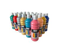 SÜDOR ACRYLIC PAINT SET. 24 Colours each 500 ml. Highly pigmented and opaque artists' paints for canvas, pouring, wood, stone, paper, fabric, metal, etc. All-purpose paints. 24 x 500ml
