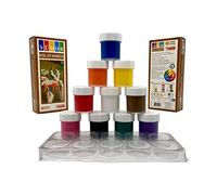 SÜDOR Acrylic Paint Set - Water-Based Artist Paints for Wood, Canvas & Decorative Applications - High Pigment, Non-Washable (10 Colors x 20 ml)