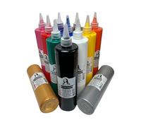 SÜDOR Fabric Paint Set 12 Colours 500ml Each Acrylic Fabric Paint Washable Fabric Dye for Light Fabrics Machine Washable Textile Paint (12 Colours Set)