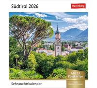 Südtirol Sehnsuchtskalender 2026 - Wochenkalender mit 53 Postkarten: Reise-Kalender mit Urlaubsfeeling für den Schreibtisch. Südtirols schönste Ausblicke in einem Fotokalender.