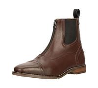 SUEDWIND FOOTWEAR Florentina FZ - Italian Cowhide Leather - Soft Leather Inner Shoe - Square Bars - Insole - Handmade - Y K K Zip Front, chocolate, 7 UK