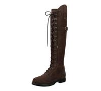 SUEDWIND FOOTWEAR Longford Waterproof Winter Riding Boots - Leather Boots for Riding - Women's Boots with Polo Lacing, YKK Zip & Winter Teddy Fur - Black or Brown - Size 36-43