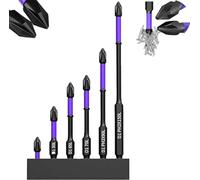 Sueeas - Upgraded High Hardness and Strong Magnetic Bit,D1 Anti-Slip and Shock-Proof Bits with Phillips Screwdriver Bits,Strong Magnetic Cross Impact Drill,Impact Driver Bits (1 Set)