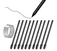 SUEEWE 10 Pcs Felt Tips Nibs for WACOM Pro Pen 3, Intuos Pro M ( PTK670)/S(PTK470)/L( PTK870) & Cintiq 16 ( DTK168K)/Cintiq 24 (DTK246)/Cintiq 24 Touch(DTH246) & Graphic Tablet DTH135/172, Black