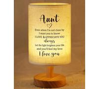 SUEHHYY Best Aunt Gifts from Niece Nephew, to My Aunt Fabric Bedside Table Lamp Presents, Birthday Christmas Mothers Day Valentines Gifts for Aunt Auntie