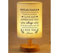 SUEHHYY Best Nana Gifts from Grandkids, Fabric Bedside Table Lamp Presents, Birthday Christmas Mothers Day Valentines Gifts for Nana Grandma Grandmother