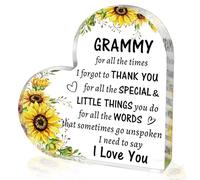 SUEHHYY Grammy Gifts from Grandkids, to My Grammy Acrylic Heart Sign Paperweight Presents, Birthday Christmas Mothers Day Valentines Day Gifts for Grammy Grandma Grandmother