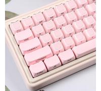 SUEHIODHY Crystal Jelly Keycaps, Cute Cat Translucence Keyboard Caps(Pink)