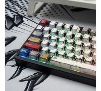 SUEHIODHY Japanese Manga Keycaps, PBT Side Printed Keycaps, Retro Custom Cherry Profile Keycap Set, 128 Keys Cool Anime Key Caps for 60%, 65%, 75%, 100% Cherry MX Switches Mechanical Keyboard