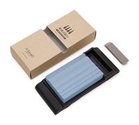 Suehiro: Wood Carving Tools, Medium carving knife sharpener, Sharpening stone #1000 with Rubber Stand: Splashing stone: Hobby Stone, 6 knives variation available