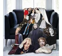 Suehome Blanket Alan Rickman Soft and Comfortable Wool Fleece Throw Blankets for Sofa Office car Camping Yoga Travel Home Decoration Cozy Plush Beach Blanket Gift
