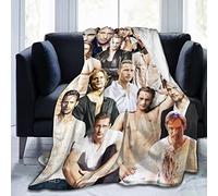 Suehome Blanket Alexander Skarsgard Soft and Comfortable Wool Fleece Throw Blankets for Sofa Office car Camping Yoga Travel Home Decoration Cozy Plush Beach Blanket Gift