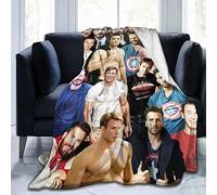 Suehome Blanket Chris Evans Soft and Comfortable Wool Fleece Throw Blankets for Sofa Office car Camping Yoga Travel Home Decoration Cozy Plush Beach Blanket Gift