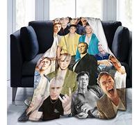 Suehome Blanket Drew Starkey Soft and Comfortable Wool Fleece Throw Blankets for Sofa Office car Camping Yoga Travel Home Decoration Cozy Plush Beach Blanket Gift