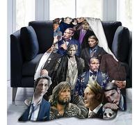 Suehome Blanket Mads Mikkelsen Soft and Comfortable Wool Fleece Throw Blankets for Sofa Office car Camping Yoga Travel Home Decoration Cozy Plush Beach Blanket Gift