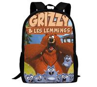 Suehome Grizzy and the Lemmin_gs Backpack Laptop Satchel Student Bookbag Travel Daypack School Rucksack For Boys Girls