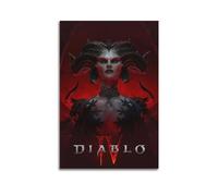 SUEJGUSJLU Video Game Diablo 4 Poster Poster Decorative Painting Canvas Wall Posters And Art Picture Print Modern Family Bedroom Decor Posters 16x24inch(40x60cm)