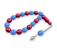 Sükrü Baba 17Handmade Tesbih Islamic Prayer Rosary Faturan Misbaha Amber Prayerbeads Bakalite Tasbeeh Tasbih Sistemli Turkish Kehribar Amber istanbul Bordo Mavi Bilek Boy
