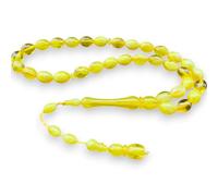 Sükrü Baba 33 Handmade Tesbih Islamic Prayer Rosary Faturan Kaliningrad Misbaha Amber Prayerbeads Bakalite Tasbeeh Tasbih Sistemli Ottoman Turkish Kehribar Amber Transprent Yellow