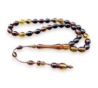 Sükrü Baba 33 Handmade Tesbih Islamic Prayer Rosary Faturan Misbaha Amber Prayerbeads Bakalite Tasbeeh Tasbih Sistemli Turkish Kehribar Amber Natural