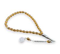 Sükrü Baba 33 Handmade Tesbih Islamic Prayer Rosary Faturan Misbaha Amber Prayerbeads Bakalite Tasbeeh Tasbih Sistemli Turkish Ottoman Kehribar Amber Natural Honey
