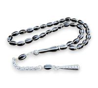 Sükrü Baba 33 Handmade Tesbih Islamic Prayer Rosary Faturan Misbaha Prayer Beads Tasbeeh Tasbih Turkish Metal Black Peker
