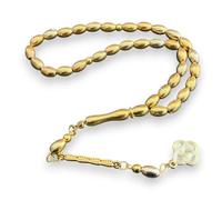 Sükrü Baba 33 Handmade Tesbih Islamic Prayer Rosary Misbaha Prayer Beads Tasbeeh Tasbih Turkish Gold Colour Peker