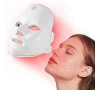 SUERBEATY Red Light Mask For Face, 7-1 Colors Red Light Face Mask, Facial Skincare At Home, Cordless, Portable and Rechargeable