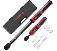 SUERCUP 3/8"&1/2" Digital Torque Wrench Set(0.66-44.29Ft.Lb/0.9-60N.m&3.8-250.8Ft.Lb/5.1-340Nm), ±1% Accuracy with Vibration, Buzzer,LED Notification and Five Units of Measure, for Car,Moto, DIY
