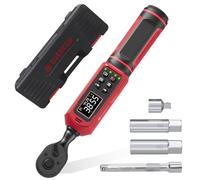 SUERCUP Digital Torque Wrench with Vibration, Buzzer, LED Notification and Five Units of Measure, 0.9-60Nm, ±1% Accuracy, Digital Torque Wrench with Vibration, Buzzer