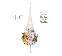 Suerhatcon Storage Net Hammock for Nursery - Hanging Stuffed Toy Organizer Mesh Holder for Plush Toys - 180 x 50 x 50 cm
