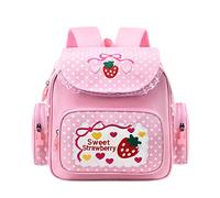 Suerico Girls School Backpack Preschool Kindergarten Backpack Cute Durable Students Bookbag, Pink, M, Daypack Backpacks