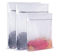 SUERIV Laundry Mesh Bag - Heavy Duty Fine Mesh Washing Machine Bag - Zipper Laundry Bag for Travel, Lingerie, Sweater, Garment, Underwear(1m+2L)