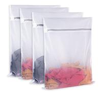 SUERIV Mesh Laundry Bags,Laundry Bags Mesh Wash Bag for Washing Machine-Supper Zipper Net Laundry Bag,Lingerie,Sweater,Garment,Undergarment Large Size(16 x20 inch),Pack of 4