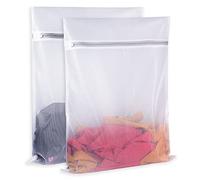 SUERIV Mesh Wash Bag for Washing Machine-Supper Zipper Net Laundry Bag for Travel,Lingerie,Sweater,Garment,Undergarment,Pack of 2 (20 Inch X 24 Inch)