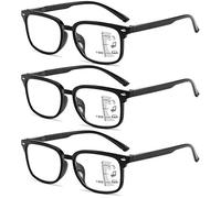 Suertree 3 Pack Bifocal Reading Glasses Anti Blue Light Eyeglasses Blue Light Blocking Unisex Eyewear Anti-Fatigue Glasses Multifocal Vision Correction Reading Glasses MLD1701