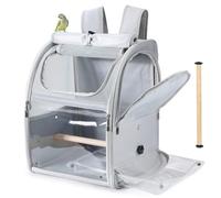 SUERTREE Bird Transport Box, Portable Transparent Travel Cage with Stand for Budgies