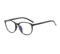 Suertree Blue Light Filter Glasses Hinge Fashion Distance Glasses for Men Women Round Black -5.0X