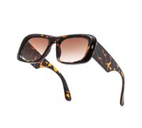 Suertree Sunglasses Women's Retro Classic Sunglasses Vintage Fashion Rectangular Y2K Oversize Frame Sunglasses Glasses UV400 Protection Turtle