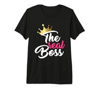 süß Valentins-Geschenk für sie Frau Real boss Chef Partner Premium T-Shirt