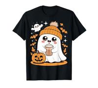 Süßer Geist Kaffee Mütze Cartoon Halloween Gruselige Geister T-Shirt